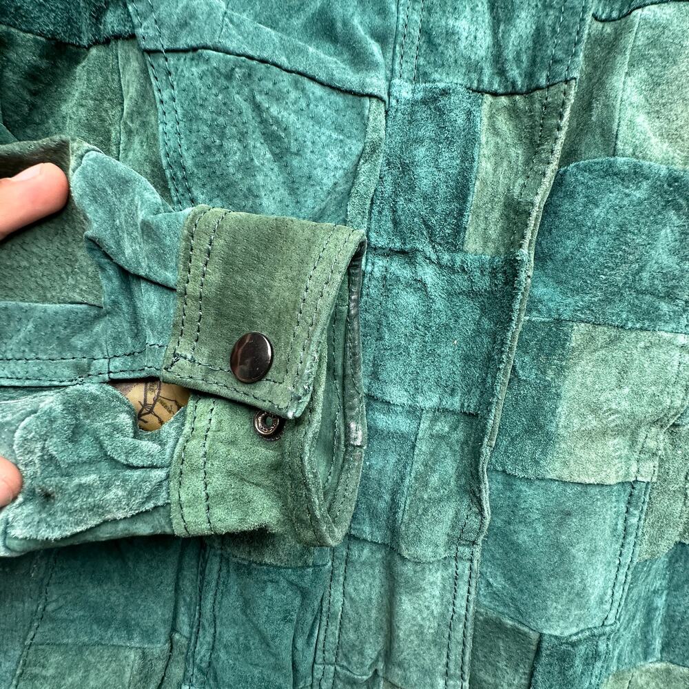 Vintage Outlaws Patchwork Leather Jacket Mens Sma… - image 8